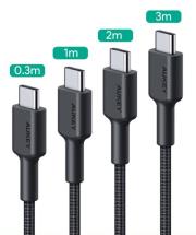Okładka książki AUKEY CB-CD37 ZESTAW 4 SZT. KABLI USB-C 3A 60W 20V