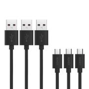 Okładka książki AUKEY CB-D10 KABLE MICRO USB 3 SZT 1.2M QC 3.0