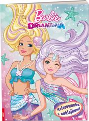 Okładka książki Barbie dreamtopia Kolorowanka z naklejkami