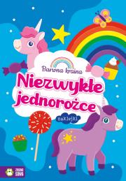 Barwna kraina. Niezwykłe jednorożce. Autor: Opracowanie zbiorowe. Dadada.pl Okładka książki Barwna kraina. Niezwykłe jednorożce