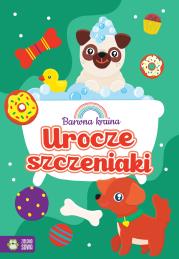 Barwna kraina. Urocze szczeniaki. Autor: Opracowanie zbiorowe. Dadada.pl Okładka książki Barwna kraina. Urocze szczeniaki