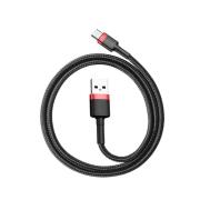 Okładka książki BASEUS KABEL USB/USB-C CAFULE 2A 2M CZERWONO-CZARN