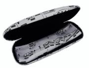 Opakowanie Etui na okulary biało-czarne + mikrofibra - nuty