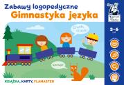Gimnastyka języka Zabawy logopedyczne. Autor: Monika Sobkowiak. Dadada.pl Okładka książki Gimnastyka języka Zabawy logopedyczne