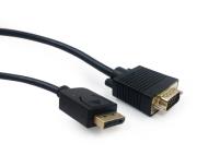 Okładka książki Kabel GEMBIRD CCP-DPM-VGAM-6 (D-Sub (VGA) M - DisplayPort M; 1,8m; kolor czarny)
