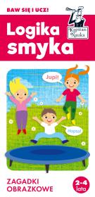 Kapitan Nauka. Logika smyka. Zagadki obrazkowe. Autor: Trepczyńska Magdalena, Daria Brzezińska. Dadada.pl Okładka książki Kapitan Nauka. Logika smyka. Zagadki obrazkowe