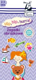 Kapitan Nauka. Zagadki obrazkowe Hip, hip, hurra!. Autor: Trepczyńska Magdalena, Aneta Sitarz. Dadada.pl Okładka książki Kapitan Nauka. Zagadki obrazkowe Hip, hip, hurra!
