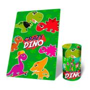 Opakowanie Koc polarowy Crazy Dino 50x100 cm