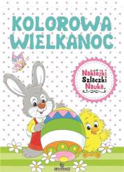 Okładka książki Kolorowa wielkanoc z naklejkami