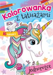 Okładka książki Kolorowanka z tatuażami. Jednorożce