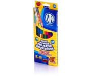 Opakowanie Kredki ołówkowe trójkątne dwustronne 12=24 + temperówka