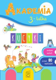 Kucyki. Akademia 3-latka. Autor: Ewa Gorzkowska-Parnas, Tomasz Parnas. Dadada.pl Okładka książki Kucyki. Akademia 3-latka