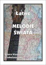 Łatwe melodie świata na gitarę. Autor: M. Pawełek. Dadada.pl Okładka książki Łatwe melodie świata na gitarę