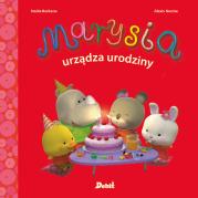 Marysia. Marysia urządza urodziny. Autor: Nadia Berkane, Elżbieta Krzak- Ćwiertnia. Dadada.pl Okładka książki Marysia. Marysia urządza urodziny