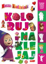 Okładka książki Masza i Niedźwiedź. Koloruj i naklejaj 2