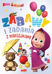 Masza i Niedźwiedź. Zabawy i zadania z naklejkami. Autor: Opracowanie zbiorowe. Dadada.pl Okładka książki Masza i Niedźwiedź. Zabawy i zadania z naklejkami