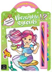 Okładka książki Niezwykłe syrenki. Malowanka z naklejkami. Zaczarowana kredka