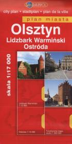Okładka książki Olsztyn. Lidzbark Warmiński. Ostróda. Plan miasta 1:18 000