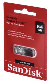 Pendrive SanDisk Cruzer Force SDCZ71-064G-B35 (64GB; USB 2.0; kolor inox, kolor srebrny). Wydawca: SanDisk. Dadada.pl Opakowanie Pendrive SanDisk Cruzer Force SDCZ71-064G-B35 (64GB; USB 2.0; kolor inox, kolor srebrny)