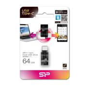 Okładka książki Pendrive Silicon Power Mobile C31 64GB USB 3.2 Typ-A, Typ-C Czarny
