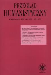 Przegląd Humanistyczny 2021/4 (475). Autor: Mróz Maciej. Dadada.pl Okładka książki Przegląd Humanistyczny 2021/4 (475)