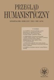 pRZEGLĄD hUMANISTYCZNY 3/2021. Autor: Mróz Maciej. Dadada.pl Okładka książki pRZEGLĄD hUMANISTYCZNY 3/2021