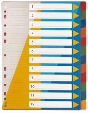 Opakowanie Przekładki A4 PP numeryczne 1-12 BP630-12