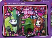 Opakowanie Puzzle 1000 Pasiaste krowy