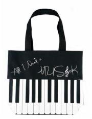 Opakowanie Torba czarna ''All I Need Is Music'', klawiatura