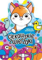 Zakręcone kolorowanie. Ciekawskie zwierzaki. Autor: Opracowanie zbiorowe. Dadada.pl Okładka książki Zakręcone kolorowanie. Ciekawskie zwierzaki
