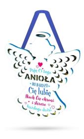 Zawieszka ZOS-005 Anioł bardzo Cię lubię. Wydawca: Kukartka. Dadada.pl Opakowanie Zawieszka ZOS-005 Anioł bardzo Cię lubię