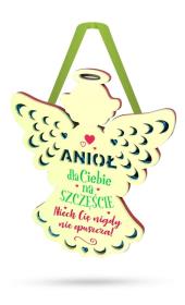 Zawieszka ZOS-006 Anioł na szczęście. Wydawca: Kukartka. Dadada.pl Opakowanie Zawieszka ZOS-006 Anioł na szczęście