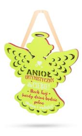 Zawieszka ZOS-009 Anioł optymistyczny. Wydawca: Kukartka. Dadada.pl Opakowanie Zawieszka ZOS-009 Anioł optymistyczny