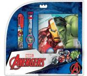 Opakowanie Zestaw zegarek cyfrowy długopis pamiętnik Avengers MV15777