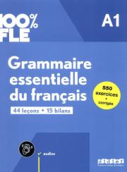 100% FLE Grammaire essentielle.. A1 + online. Autor: Clemence Fafa, Yves Loiseau, Petitmengin Violette. Dadada.pl Okładka książki 100% FLE Grammaire essentielle.. A1 + online