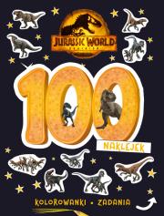 Okładka książki 100 naklejek. Jurassic World Dominion