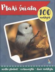 Okładka książki 100 naklejek z plakatem. Ptaki świata
