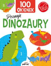 Okładka książki 100 okienek. Poznaję dinozaury