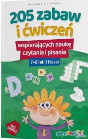 205 zabaw i ćwiczeń wspierających naukę czytania i pisania dla klasa I. Autor: Rożyńska Małgorzata. Dadada.pl Okładka książki 205 zabaw i ćwiczeń wspierających naukę czytania i pisania dla klasa I