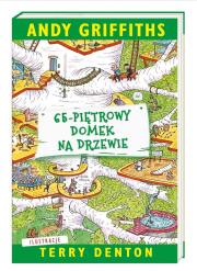 65-piętrowy domek na drzewie. Autor: Andy Griffiths, Terry Denton, Mazan Maciejka. Dadada.pl Okładka książki 65-piętrowy domek na drzewie