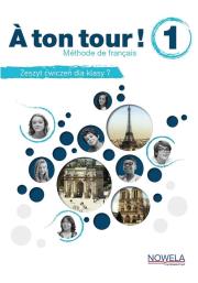 A ton tour! 1 Ćwiczenia do języka francuskiego klasa 7. Autor: Broute Alain, Criado Navamuel Marta. Dadada.pl Okładka książki A ton tour! 1 Ćwiczenia do języka francuskiego klasa 7