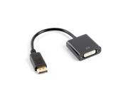 Okładka książki Adapter Lanberg AD-0007-BK (DisplayPort M - DVI-D F; 0,10m; kolor czarny)