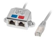 Okładka książki Adapter Lanberg AD-0026-S (RJ45 M - 2 x RJ45 F; kolor szary)