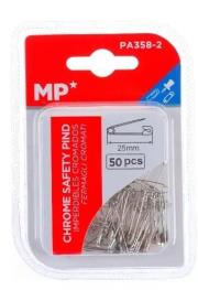 Opakowanie Agrafki srebrne 25mmx50szt