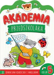 Akademia przedszkolaka od 5 lat. Edukacyjna książeczka z naklejkami. Autor: Opracowanie zbiorowe. Dadada.pl Okładka książki Akademia przedszkolaka od 5 lat. Edukacyjna książeczka z naklejkami