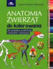 Okładka książki Anatomia zwierząt do kolorowania