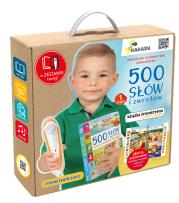 Angielski słowniczek obrazkowy 500 słów i zwrotów cz.1 Zestaw z piórem. Autor: Bielecka Marta. Dadada.pl Okładka książki Angielski słowniczek obrazkowy 500 słów i zwrotów cz.1 Zestaw z piórem