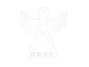 Opakowanie Anioł biały dekoracja drewniana 4cm 12szt