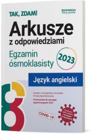 Arkusze Egzamin ósmoklasisty 2023 Język angielski. Autor: Tracz-Kowalska Anna. Dadada.pl Okładka książki Arkusze Egzamin ósmoklasisty 2023 Język angielski