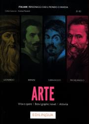 Okładka książki Arte Vita e opere Brevi graphic novel Attivita B1-B2